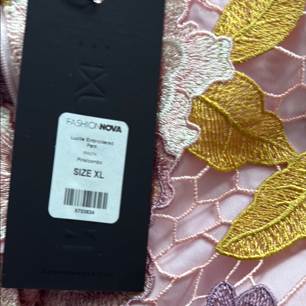Fashion Nova Pink and Yellow Floral pantsuit - Picture 4 of 11
